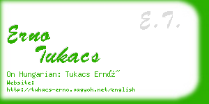 erno tukacs business card